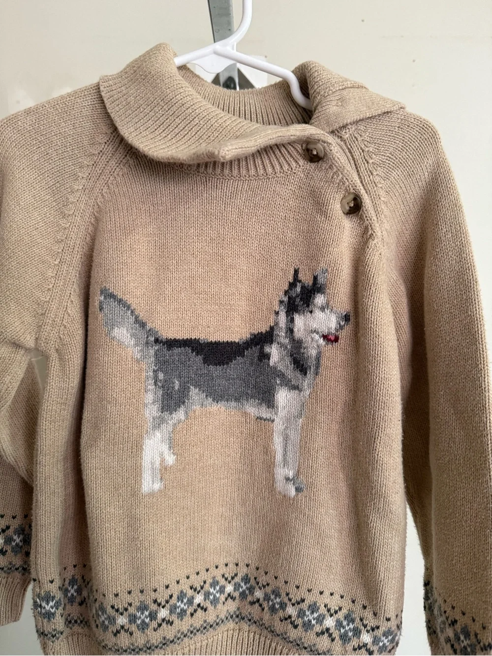 Janie and Jack Fair Isle Husky Dog Sweater